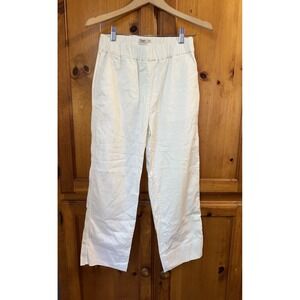 Faherty Women's S Organic Cotton Everyday Pull-on Pants White Casual WBS2225-PUM